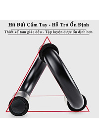 Dụng Cụ Tập Chống Đẩy Cầm Tay Màu Đen Chính Hãng Amalife - Dụng Cụ Hít Đất Cầm Tay Cao Cấp Bằng Thép Cứng Đen Huyền Bí
