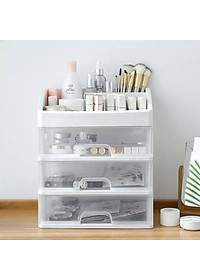 Kệ Đựng Mỹ Phẩm , Đồ Trang Điểm Trong Suốt 4 Tầng 9 Ngăn , Có Ngăn Kéo Bền Đẹp - Hàng Chính Hãng 