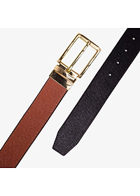 Thắt lưng nam, dây nịt nam da bò Saffiano 2 lớp Bụi Leather L109 - Khóa cài xoay 360 độ, dùng được cả 2 mặt - Bảo hành 12 tháng