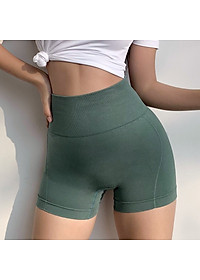 Quần Short Thể Thao Nữ Lưng Cao Vải Dệt Cao Cấp
