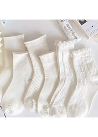 SET 5 ĐÔI TẤT VỚ NƠ NỮ DỄ THƯƠNG MÃ 50 DÀNH CHO NỮ