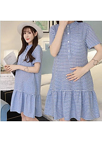 Váy, Đầm Bầu Công Sở Dự Tiệc Dáng Suông Azuno AZ102 Họa Tiết Kẻ Caro Mặc Mùa Hè Rất Mát