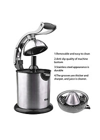 Máy vắt cam cao cấp DSP Công suất 130W,  Dung tích 1000ml, trọng lượng 3kg, Chất liệu Inox 304 - Hàng nhập khẩu