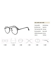 Kính Giả Cận, Gọng Kính Cận Nam Nữ Mắt Tròn Gọng Đen Không Độ Hàn Quốc - BLUE LIGHT SHOP