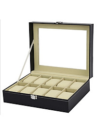 Giá (hộp) Nhà của Mẹ đựng, trưng bày đồng hồ, vòng tay 10 ngăn có nắp đậy kích thước 25x20x10 cm