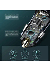 Tẩu củ sạc nhanh 40W cổng PD type c và USB hiệu Baseus Goldern Contactor  Pro đa năng cho xe hơi / xe ô tô trang bị LED đổi màu, Quick Charge 3.0 / Quick Chagre 4.0, PD 3.0, smartchip BPS 2.0 - Hàng nhập khẩu