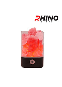 Đèn ngủ đá muối tự nhiên Rhino L901 thanh lọc không khí, 2 màu sắc - hàng chính hãng