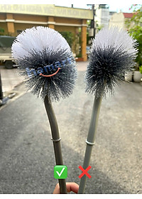 Chổi Cọ Bồn Cầu Nhà Vệ Sinh Đầu Chữ S Cong Kèm Móc Treo Chà Sạch Khe Hẹp WC Cao Cấp