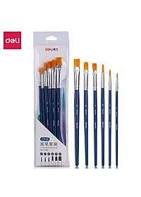 Bộ Cọ Vẽ Chuyên Nghiệp Deli - Dùng Cho Màu Nước/Bột/Sơn Acrylic -Set 4/6 Cây- 73885/73866/73867