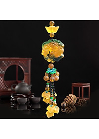 Dây Treo Xe Ô Tô Phong Thủy Cá Chép Ngậm Đồng Tiền Tài Lộc May Mắn