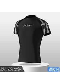 Bộ bơi nam cộc tay thời trang, quần sooc đùi khỏe khoắn, chất thun bơi chống nước dày dặn co giãn 4 chiều | BN014