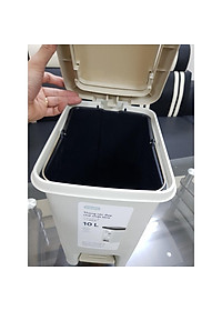Thùng rác đạp chữ nhật Hiro 10L (Kèm ruột) - Chính hãng INOCHI
