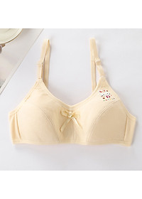 Bộ 3 áo lót học sinh dây nhỏ móc khóa tùy chỉnh không gọng không mút mềm mại thích hợp cho học sinh cấp 2, cấp 3