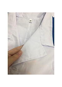 Bộ quần áo Blouse điều dưỡng nam nữ có viền xanh cho thực tập sinh - áo điều dưỡng, y tá có cầu vai xanh