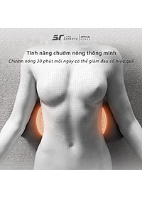Gối Kê Lưng Massage Túi Khí Kéo Dãn,Tích Hợp Chườm Nóng Công Thái Học, Giảm Đau Cột Sống - Sairui