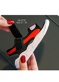 Xăng đan bé trai 1 2 3 4 5 tuổi quai ngang nhựa dẻo cao cấp êm nhẹ chống trơn trượt màu xanh cam quai dán tiện dụng phù hợp trẻ em nam đi học đi biển phong cách Hàn Quốc ST76