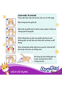 Tã/bỉm dán Dry-Pro siêu mềm nhập khẩu Malaysia size S (3kg - 7kg) - Gói 26 miếng