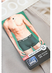 Quần Boxer (lót đùi ) nam Body thun lanh phối lưới