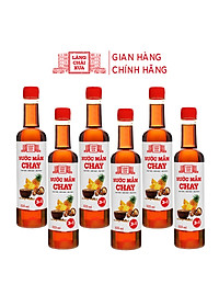 Đặc Sản Phan Thiết - Thùng 6 Chai Nước Mắm Chay 3 Trong 1 Làng Chài Xưa 525Ml Trái Thơm Nấm Ngọt Đậu Nành 300 Năm Truyền Thống