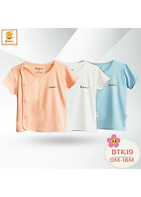 Áo sơ sinh cài lệch tay ngắn vải visco siêu mềm mại cho bé