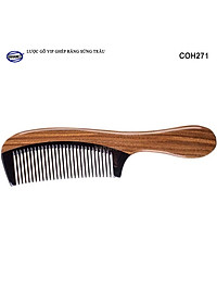 Lược Gỗ Thơm Ghép Răng Sừng Đen Cao Cấp HAHANCO (Đủ Mẫu) Kiểu Dáng Châu Âu- COH271