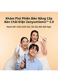 Combo 1 Máy Tăm Nước Zenyum Pro và 1 Bàn Chải Điện ZenyumSonic 2.0 - Màu sắc Đen/Trắng