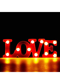 Đèn Led 3D trang trí chữ LOVE - Màu Đỏ
