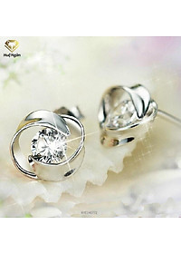 Bông tai bạc Ý Huệ Ngân - Vòng xoắn RYE140772
