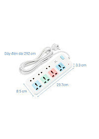 Ổ cắm điện Comet 7 lỗ 3m CES4433 - Hàng chính hãng