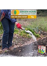 Tinh Vôi Nông Nghiệp Greenhome, Bao 1kg, Cải Tạo Đất, Sạch Nấm Bệnh, Bổ Sung Vi Lượng Giúp Lá To, Quả Nặng