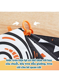 Bộ Đồ Chơi Thẻ Vải Lalala Baby 5 Chất Liệu Kích Thích Thị Giác Cho Trẻ Sơ Sinh