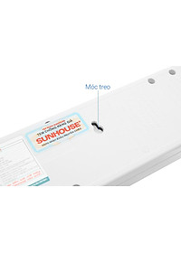 Ổ cắm điện Sunhouse 2 USB 3 lỗ 3 chấu 2.5m SHE- OC2-3RU - Hàng chính hãng