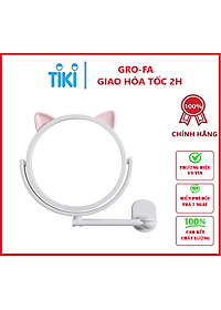 Gương Trang Điểm Dán Tường Xoay 360 Độ Họa Tiết Mèo - Chính Hãng 