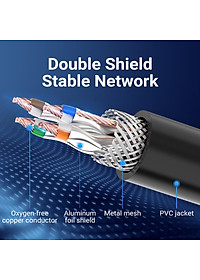 Dây cáp mạng nối dài CAT6 SSTP VENTION dài 1m đến 5m IBLB - Hàng chính hãng