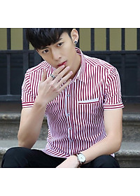 Áo Sơ Mi Nam Ngắn Tay Phối Kẻ Sọc Mẫu RF03 Thời Trang Cao Cấp PONIVA Chất Vải Mềm Mịn Chuẩn Shop