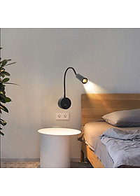 Đèn đọc sách đầu giường, Loại gắn tường, Ánh sáng chiếu rọi điểm 3W, Nguồn 220V