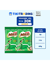 Combo 2 bịch thức uống ca cao lúa mạch Milo Regular (600g)