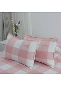 Vỏ gối nằm chần bông công nghệ nhuộm sợi Yarn Dyed K-Bedding KPCD, kích thước 45*65cm (1 cặp)