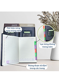 [SỔ TAY DA KÈM MÁY TÍNH] Sổ Da Doanh Nhân Cao Cấp Kèm Máy Tính Dành Riêng Để Lập Kế Hoạch Cho Năm 2025