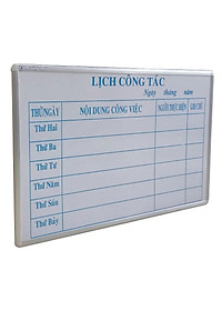 Bảng Lịch Công Tác viết lông Bavico BLCT Trắng