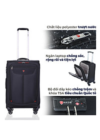 Vali Kéo Vải Du Lịch SAKOS WINNER 4.5 - Size XS (20inch)/ Xách Tay (Cabin) - Chống Thấm, Trượt Nước