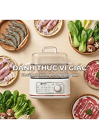 Nồi lẩu hấp thủy nhiệt Mishio MK382 khay hấp inox 304 - Hàng chính hãng