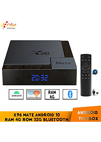 Android Tivi Box x96 mate có điều khiển giọng nói cử chỉ Bluetooth wifi 2 băng tần 4G Ram 32G Rom chức năng Chuột Bay Cài Sẵn Xem Phim Truyền Hình Cáp Miễn Phí Vĩnh Viễn