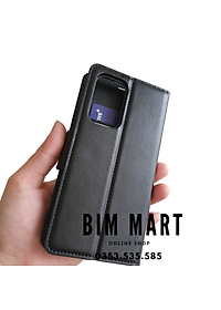 Bao da dạng ví dành cho Samsung A73 Hanman có quai cài - Hàng nhập khẩu