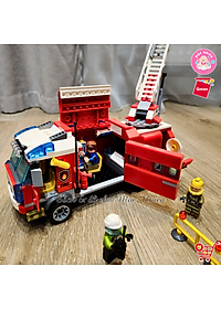 Đồ chơi lắp ráp xếp hình cứu hỏa Qman 2807 – Ô TÔ CỨU HỎA (366 mảnh ghép) dành cho bé trai trên 6 tuổi