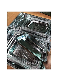 Khay inox sâu lòng và khay inox thấp lòng đủ cỡ mâm inox chữ nhật đựng thức ăn mâm làm bánh mâm inox tiệm cơm mâm cơm