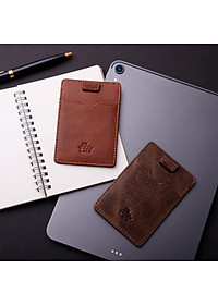 Ví nam da bò Lata (Thời trang nam đựng namecard - Ví da thật LVN77)