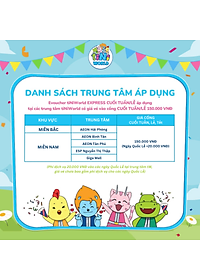 Vé cổng điện tử tiNiWorld EXPRESS CUỐI TUẦN/LỄ áp dụng tại các trung tâm tiNiWorld có giá vé vào cổng 150.000 VNĐ