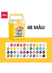 Bút Màu Dạ Marker 2 Đầu Cho Học Sinh Deli - 12/24/36/48/60 Màu Có Thể Rửa, Giặt Sạch Calligraphy Tô Màu Đi Nét Vẽ Tranh