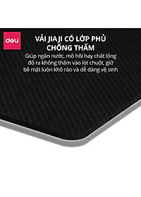 Miếng Lót Chuột DELI Hàng Chính Hãng Bàn Di Chuột Không Viền, Vải Jiaji Di Chuột Êm Ái Chống Thấm Nước Đàn Hồi Tốt